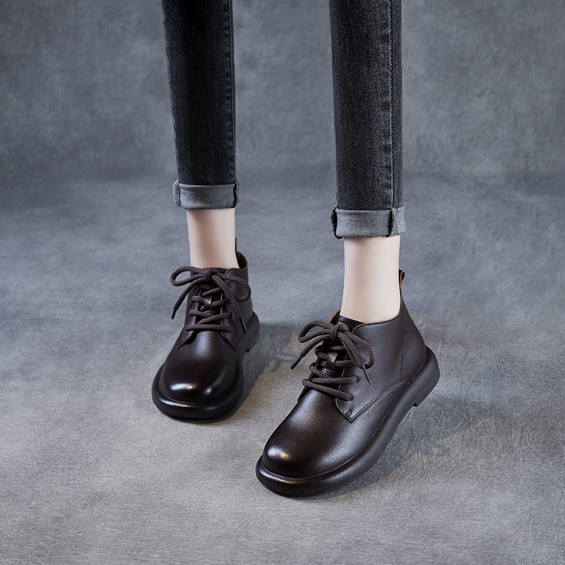 Women's Authentic Retro Ankle Soft Soled Flats Boots