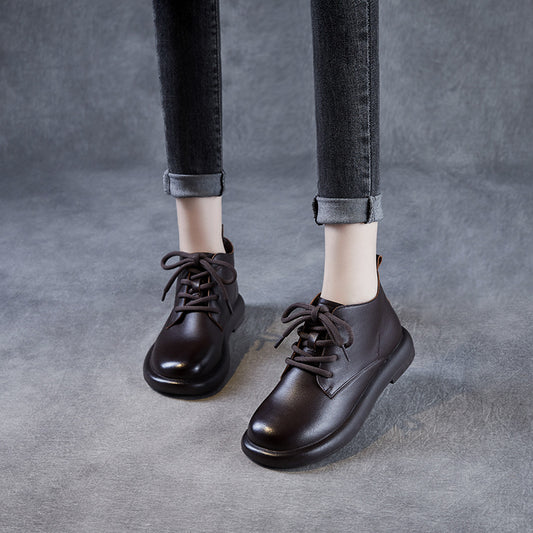 Women's Authentic Retro Ankle Soft Soled Flats Boots