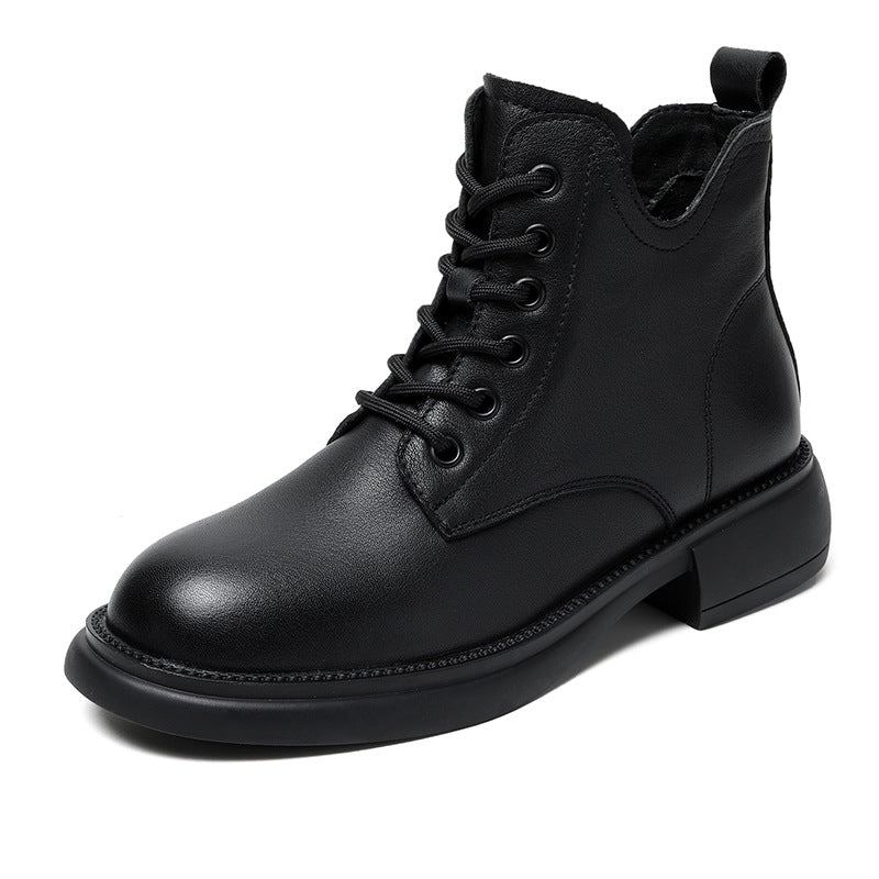 Men's Top Layer Cowhide Short British Style Boots