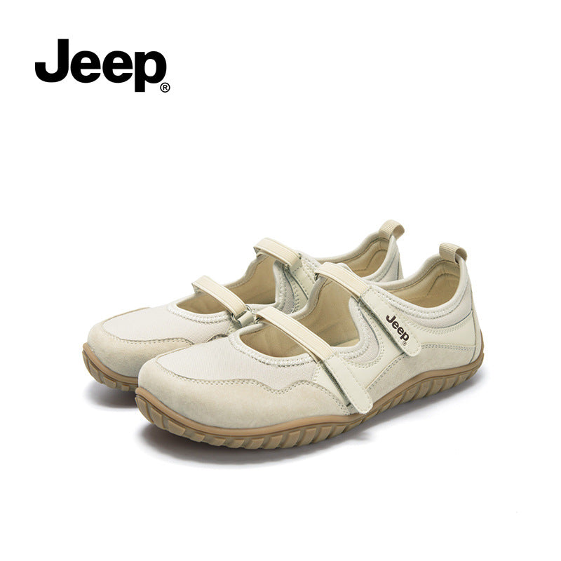 Jeep Sports Mary Jane Female Comfortable Soft Bottom Niche Shallow Women's Fashion Shoes