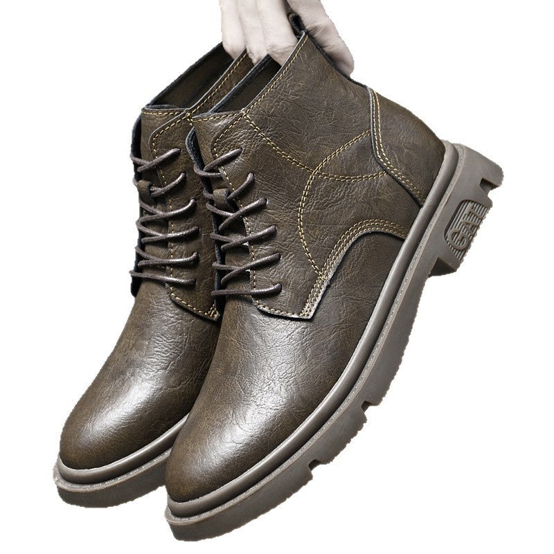 Men's Autumn Elevator Breathable British Height Increasing Men's Shoes