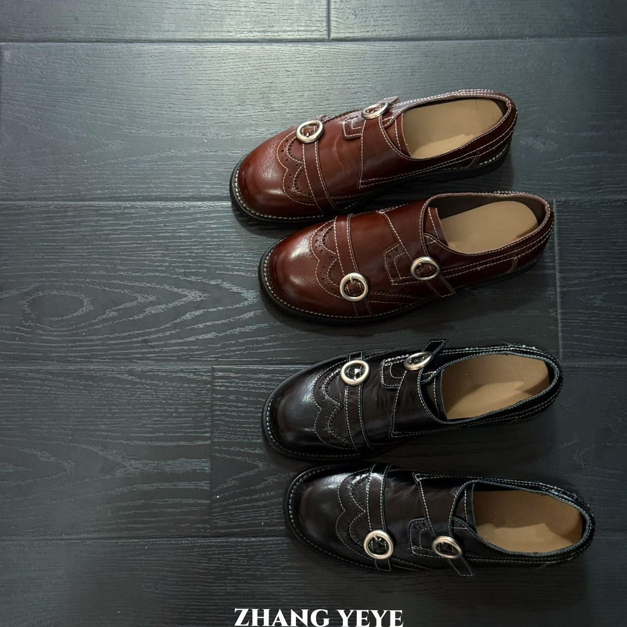 British Style High-grade Carved Hollow Spring Thick Women's Casual Shoes