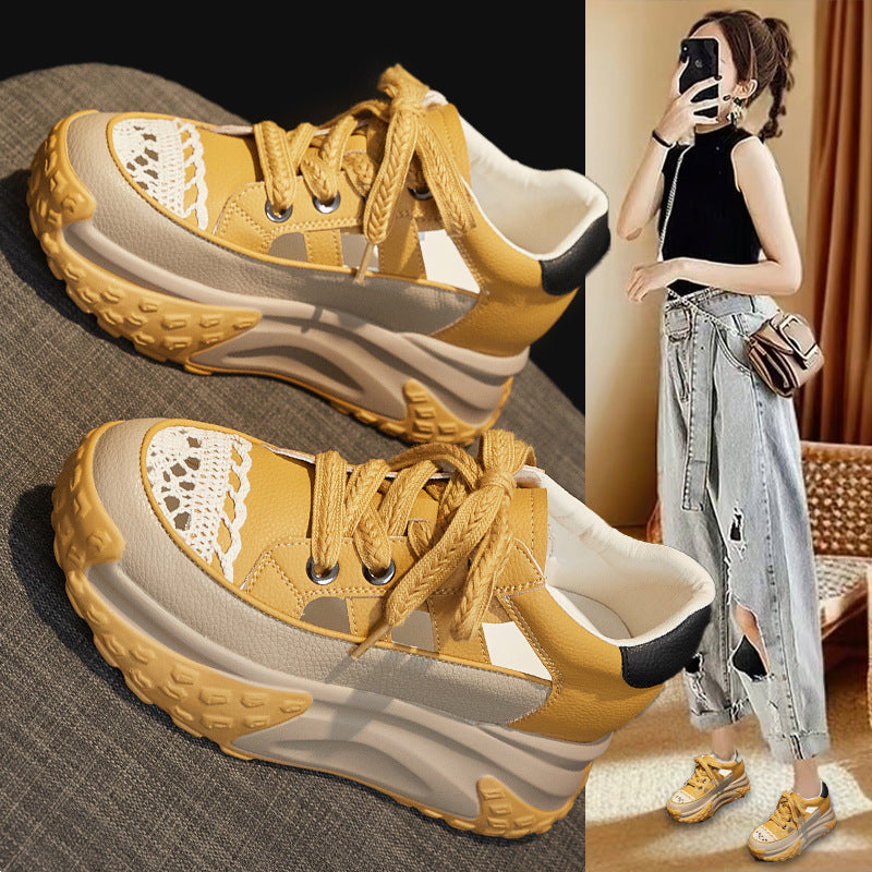 Women's Dad Summer Retro Lightweight Height Increasing Insole Sandals