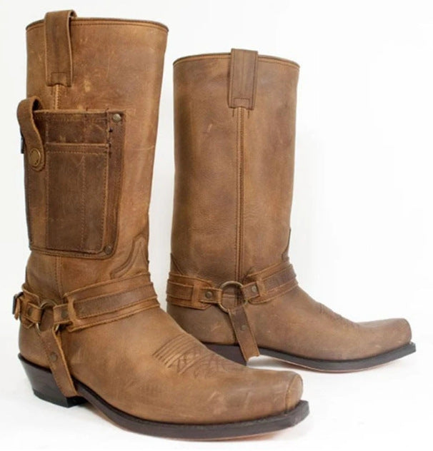 Glamorous Charming Men's Embroidered Knight Non- Boots