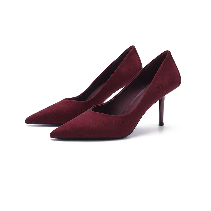 Women's High Pointed Stiletto Not Tired Feet Pumps Temperament Korean Style Women's Fashion Shoes