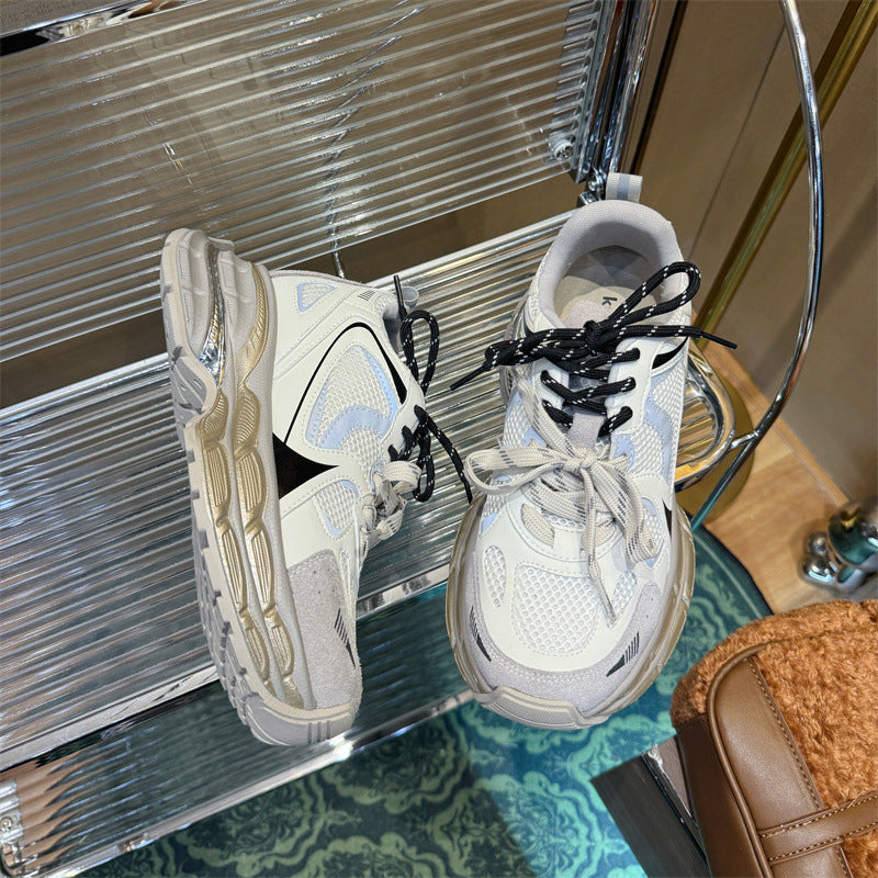Height Increasing Insole Early Autumn Genuine Small Thick Bottom Breathable Sports Casual Shoes