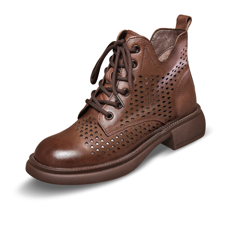 Men's Top Layer Cowhide Short British Style Boots