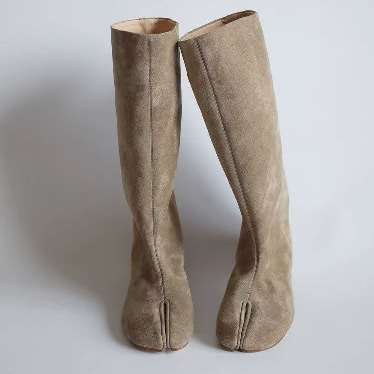 Women's Soft Handmade Split Toe Ninja Slack Middle Boots
