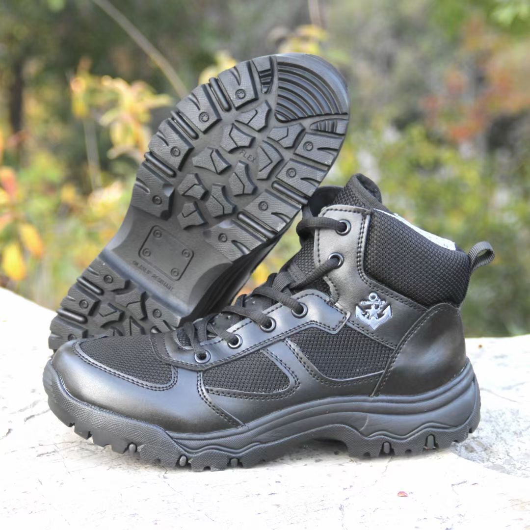 Men's Training Summer Breathable Mesh Deck Black Side Men's Martin Boots