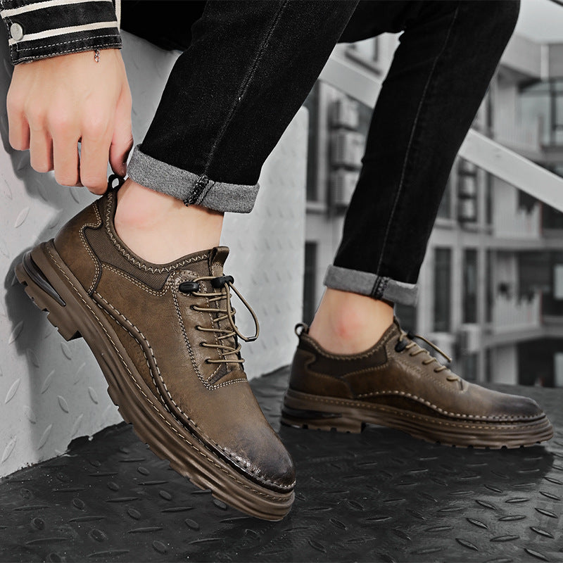 Men's Autumn Genuine Business Fashion Large Size Men's Casual Leather Shoes