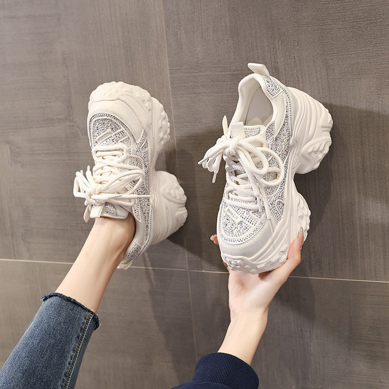Women's Platform Height Increasing Insole Autumn Muffin Fashion Sports Casual Shoes