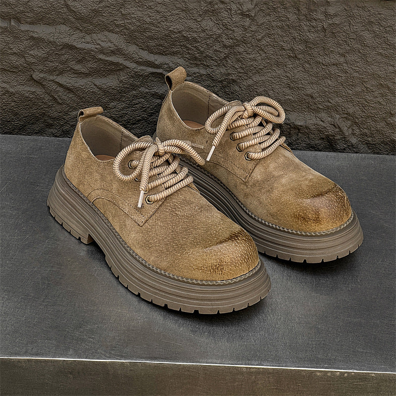 Men's Spring Breathable Thick-soled British Style Couple Men's Martin Boots