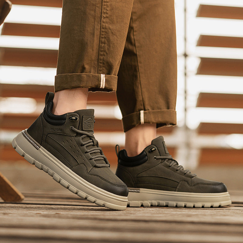 Men's Winter Retro Board Lightweight Platform Spring Boots