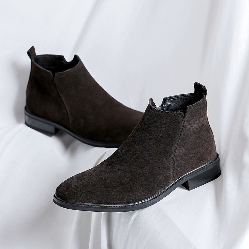 Men's Martin British Ankle Frosted Suede Tide Leather Shoes