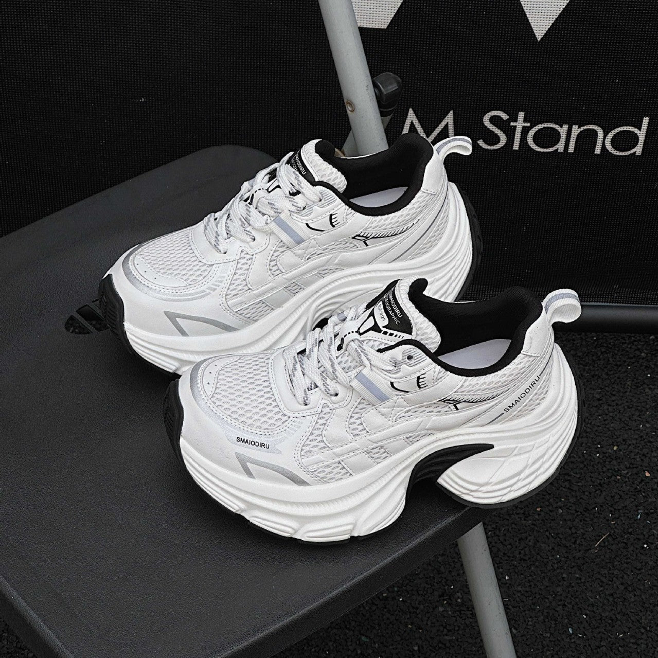 Women's Genuine Breathable Platform Dad Autumn Small Height Increased Women's Sports Shoes