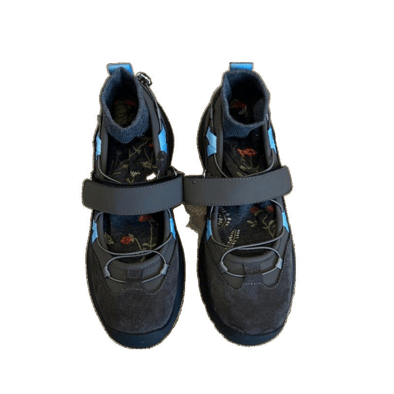 Version Hidden Platform Mechanical Style Korean Clunky Female Heels