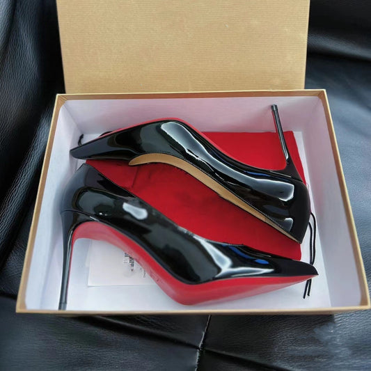 Women's Side Empty Sexy Home Red Bottom High Adult Lady Like Heels