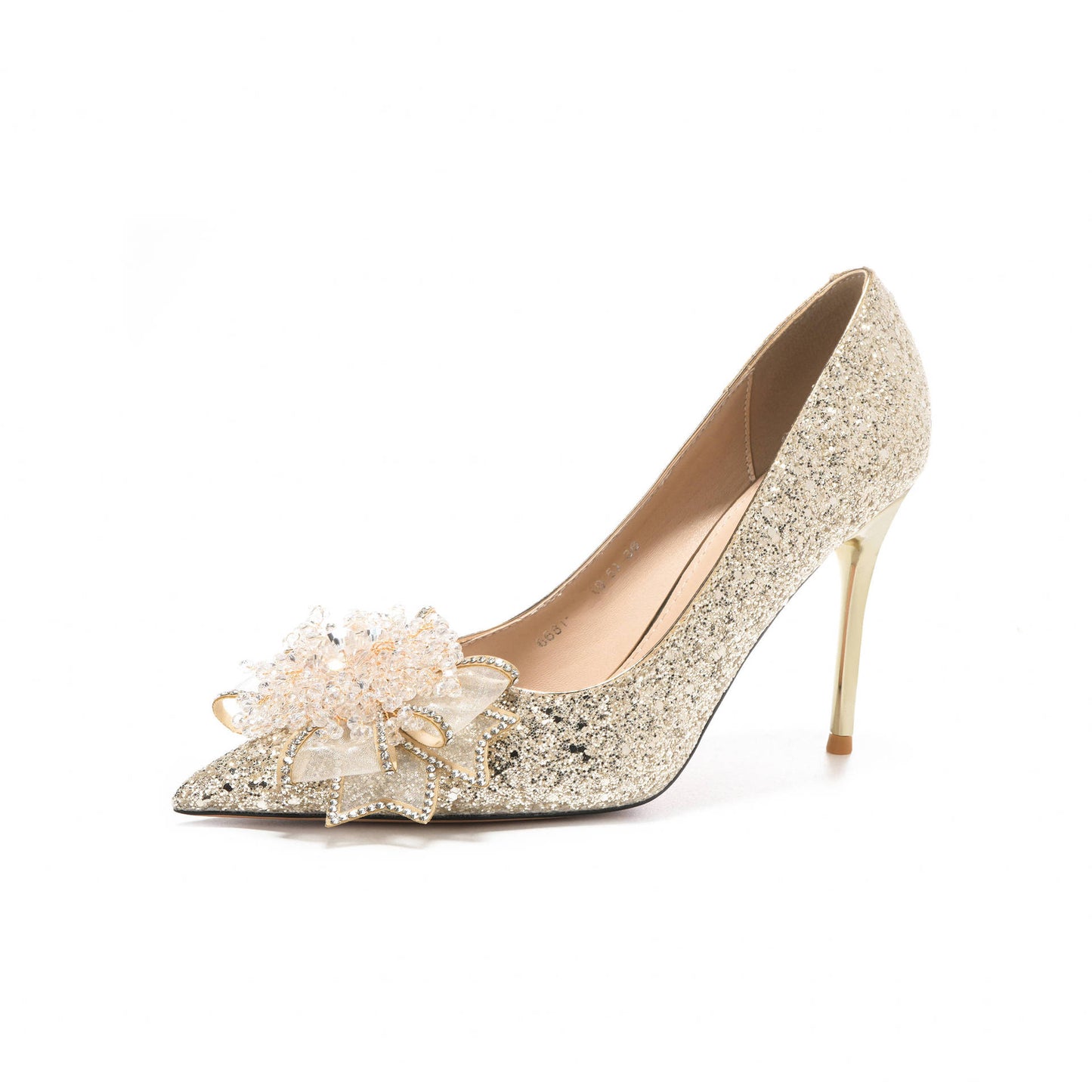 Great Applique Rhinestone High Prom Wedding Party Heels