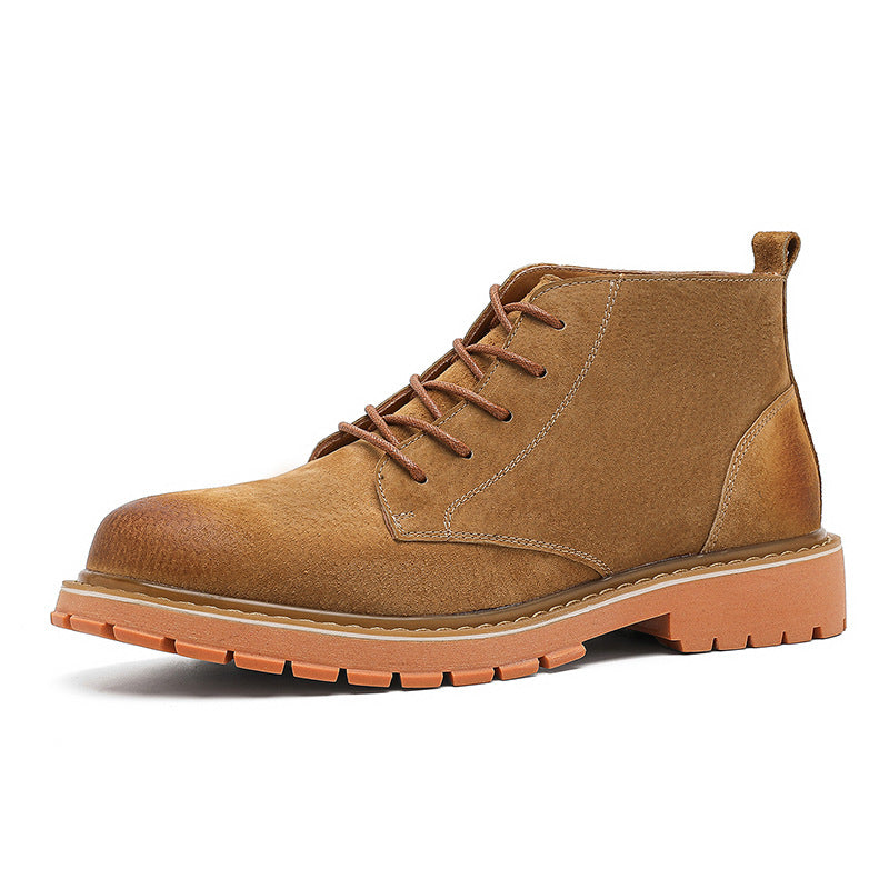 Men's Autumn Fashion Martin British Ankle High Top Working Wear Retro Boots