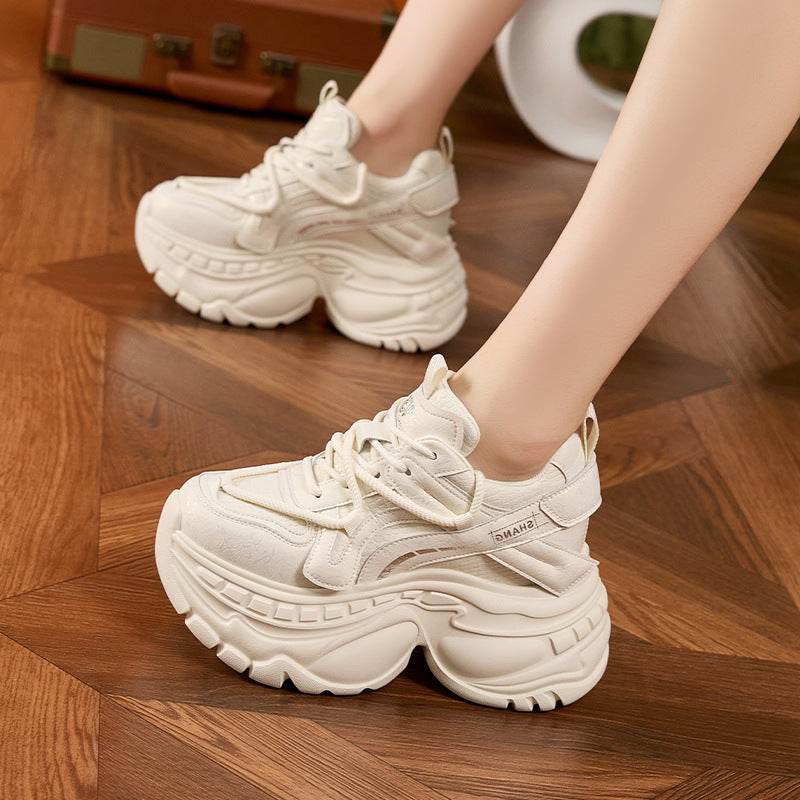 Women's Dad Fashionable Cool Thick Bottom Small Height Increasing Women's Sports Shoes