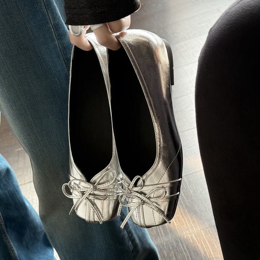 Women's Ballet Flat Sheepskin Korean Style Versatile Special Interest Light Luxury Women's Fashion Shoes