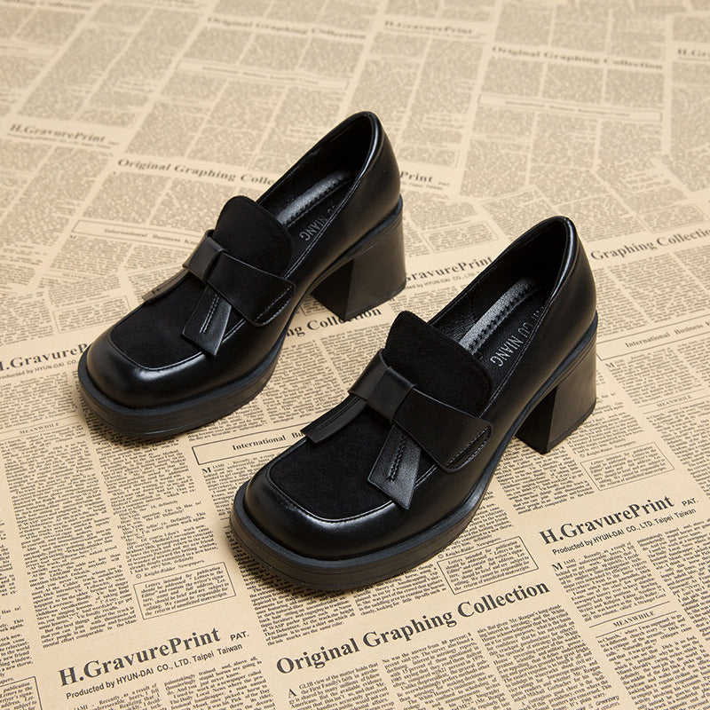 Women's Early Autumn Thin Chunky High Brown Women's Fashion Shoes