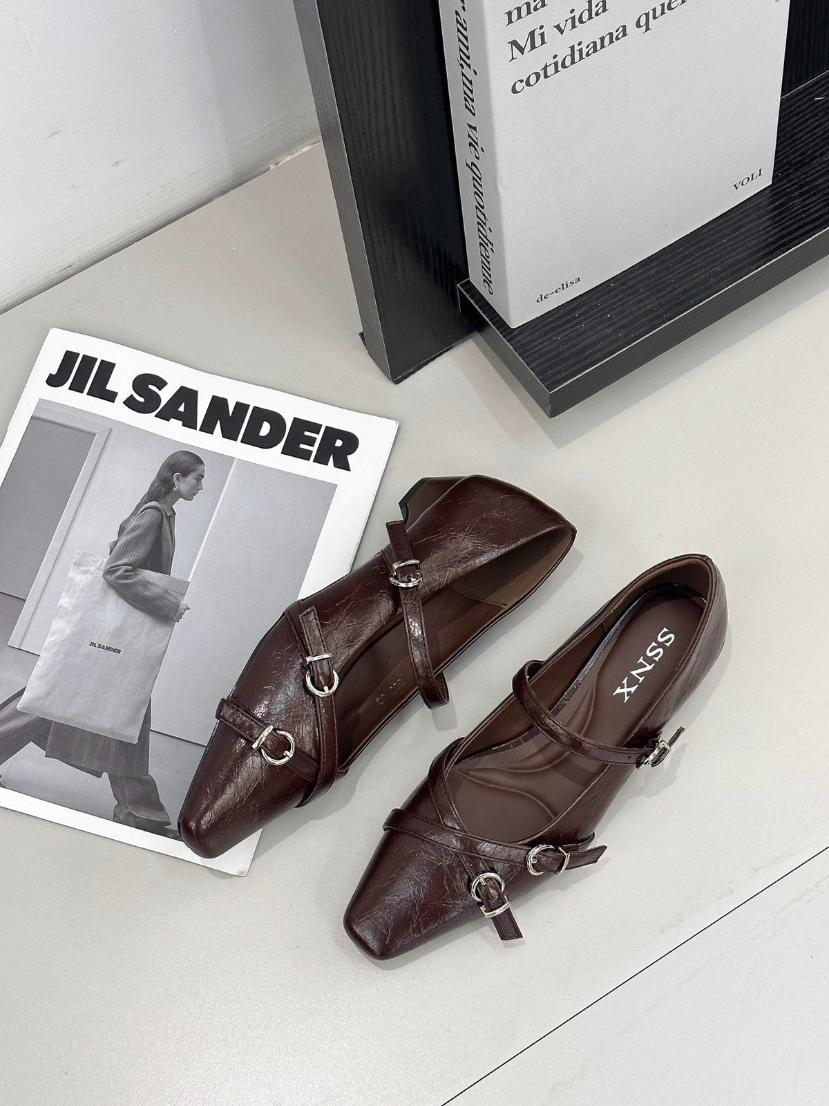 Black Mary Jane Spring Versatile High-grade Buckle Women's Fashion Shoes