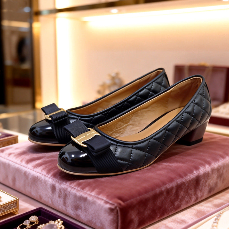 Women's Mary Jane Chunky Pumps High-grade Commuter Genuine Soft Kitten Not Women's Fashion Shoes