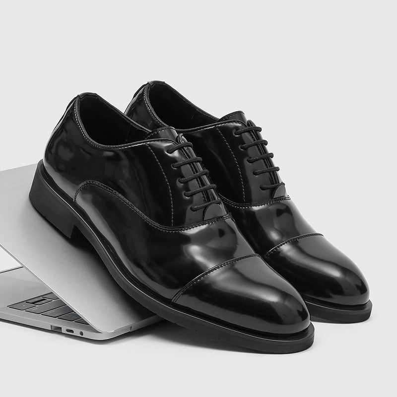 Men's Sense Height Increasing Insole Wedding Three Connector Breathable Business Formal Men's Shoes
