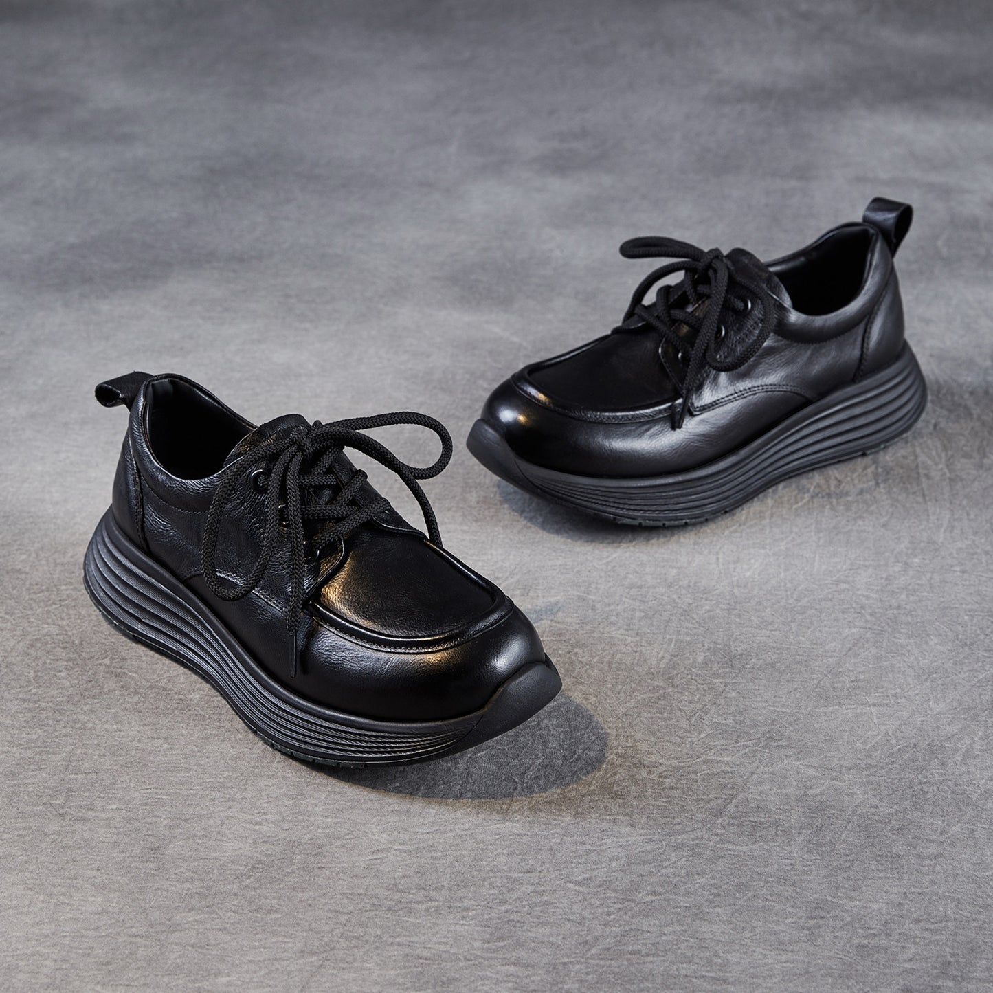 Women's Soft Bottom Wedge Platform Retro Genuine Casual Shoes