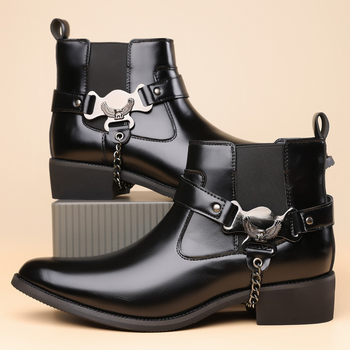 Size British Style Fashion Retro Solid Men's Martin Boots