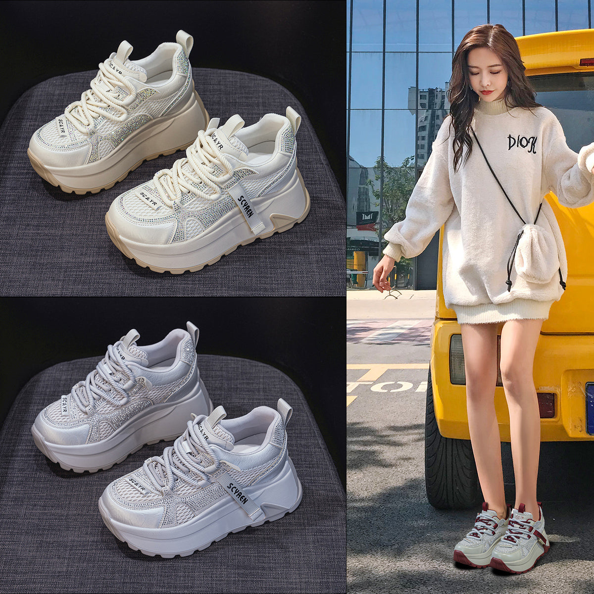Women's Thick Bottom Small Cortez Spring Burst Board Fashion Women's Shoes