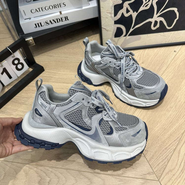 Women's Platform Fashion Clunky Autumn Versatile Sier Women's Sports Shoes