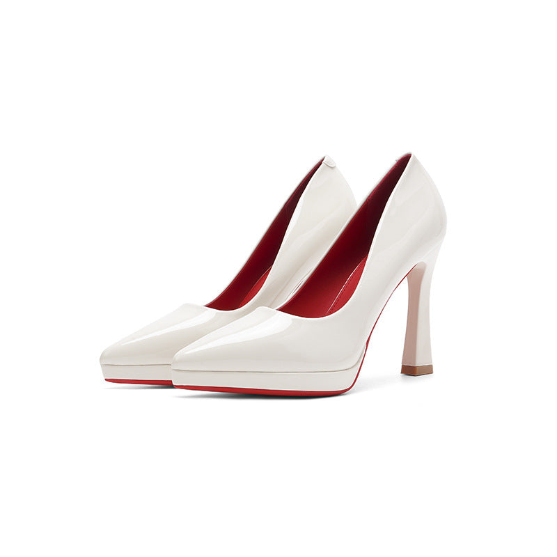 Women's Pointed Stiletto High Waterproof Platform Not Tired Feet Professional Heels