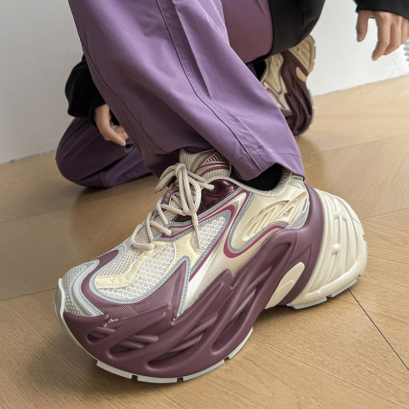 Height Increasing Leisure Version Breathable Couple Men's Sports Shoes