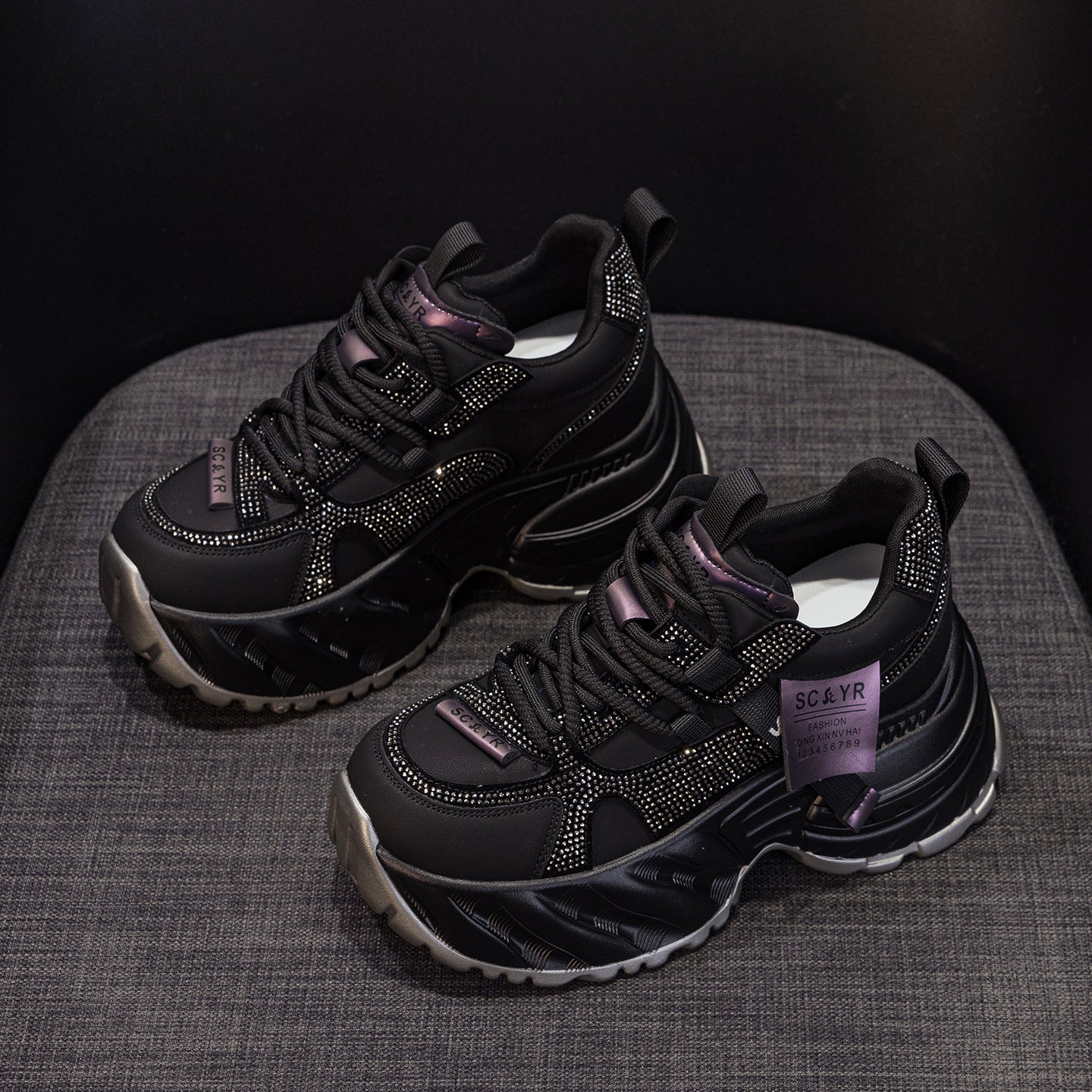 Women's Small Platform Dad Autumn Invisible Elevated Men's Shoes
