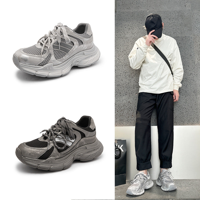 Men's Dad Platform Height Increasing Breathable Fashion Men's Sports Shoes