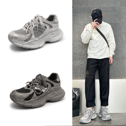 Men's Dad Platform Height Increasing Breathable Fashion Men's Sports Shoes