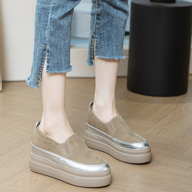Women's Height Increasing Insole Project Small Autumn Versatile Leisure Platform Loafers