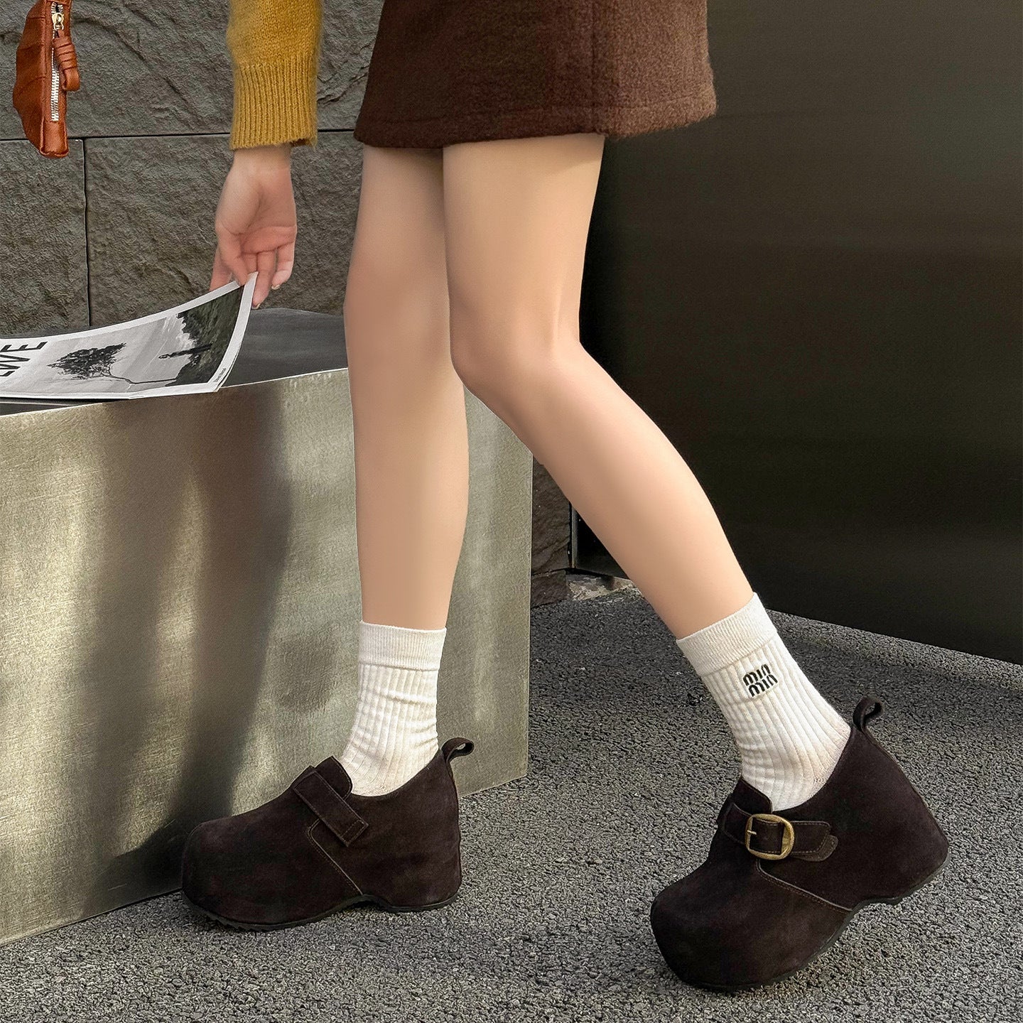Women's Small All-inclusive Height Increasing Insole Retro Women's Casual Shoes