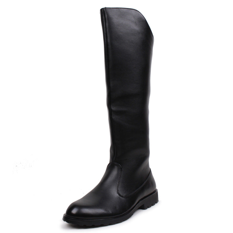 Men's Inner Long Tube Knee Pad Warm Knight Men's Leather Boots