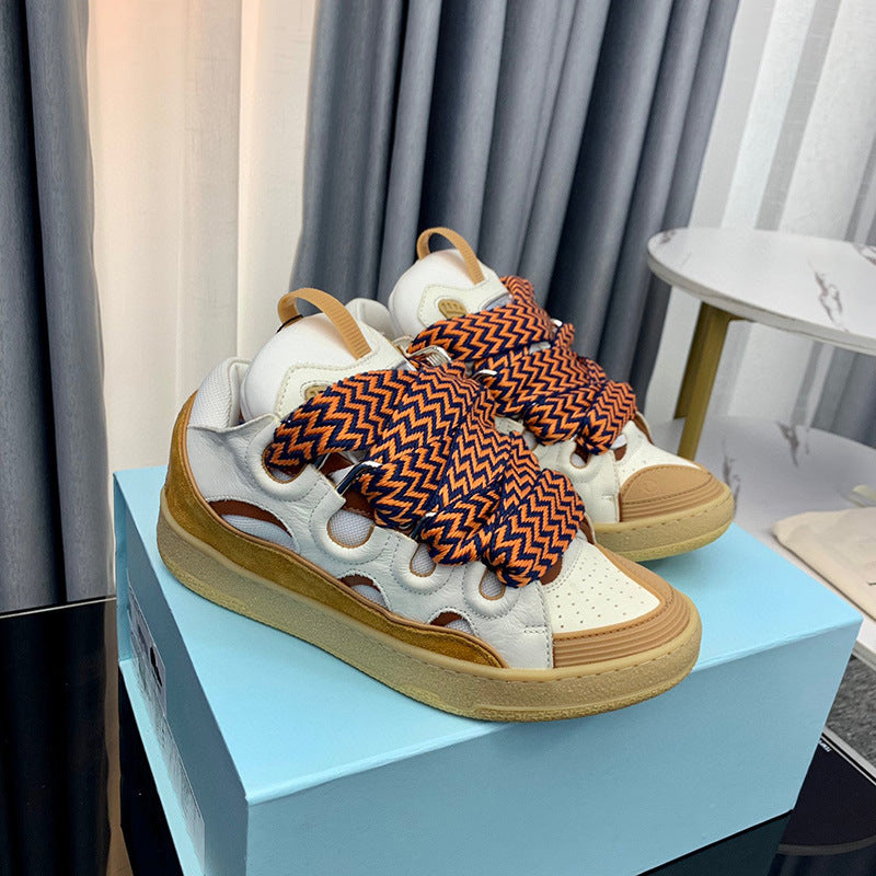 Trendy Bread Platform Lace Up Daddy German Women's Casual Shoes