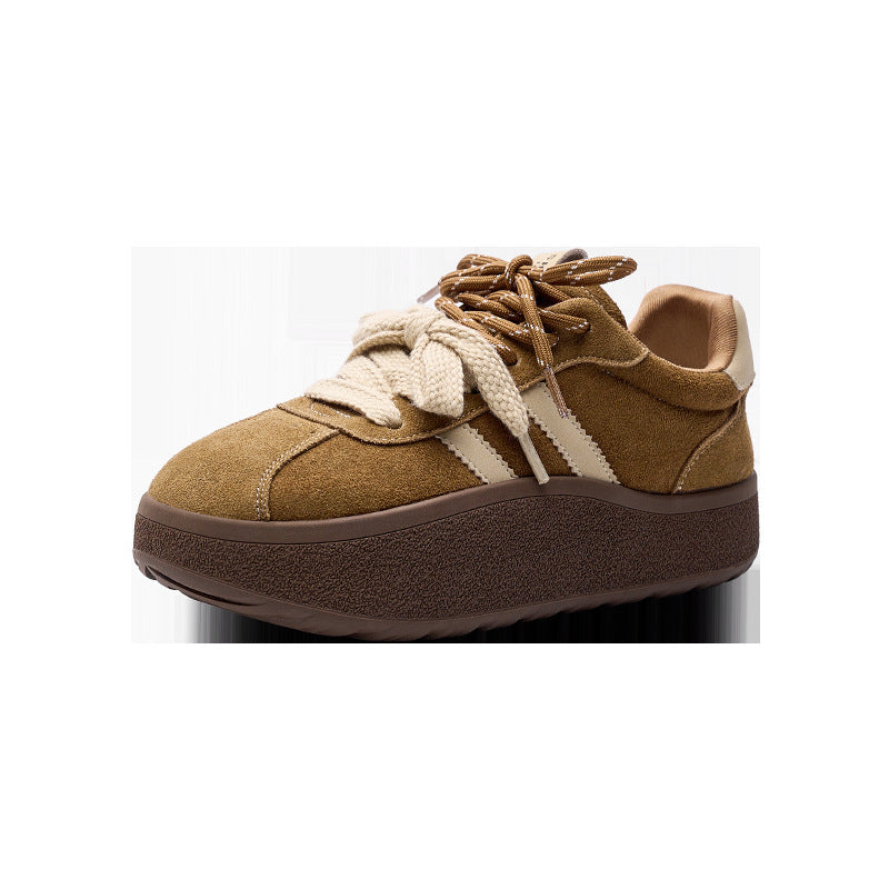 Women's German Training Soft Soled Veet Platform Height Increasing Comfortable Korean Sports Casual Shoes