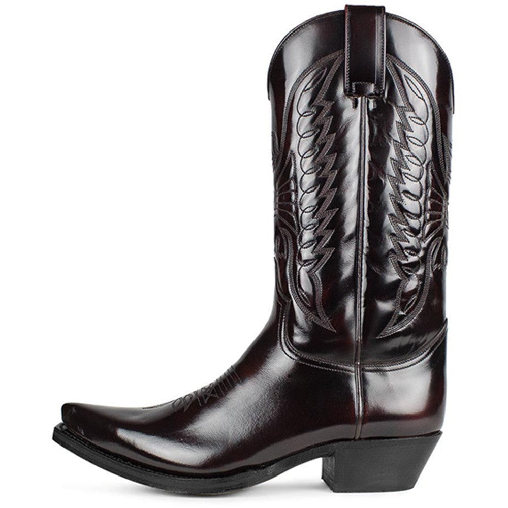 Women's & Men's Retro Cowboy Embroidered High Knee-high Men's Martin Boots