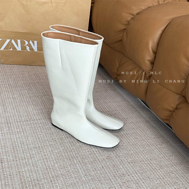Simple Without Tax Winter Female Middle Wedge Boots