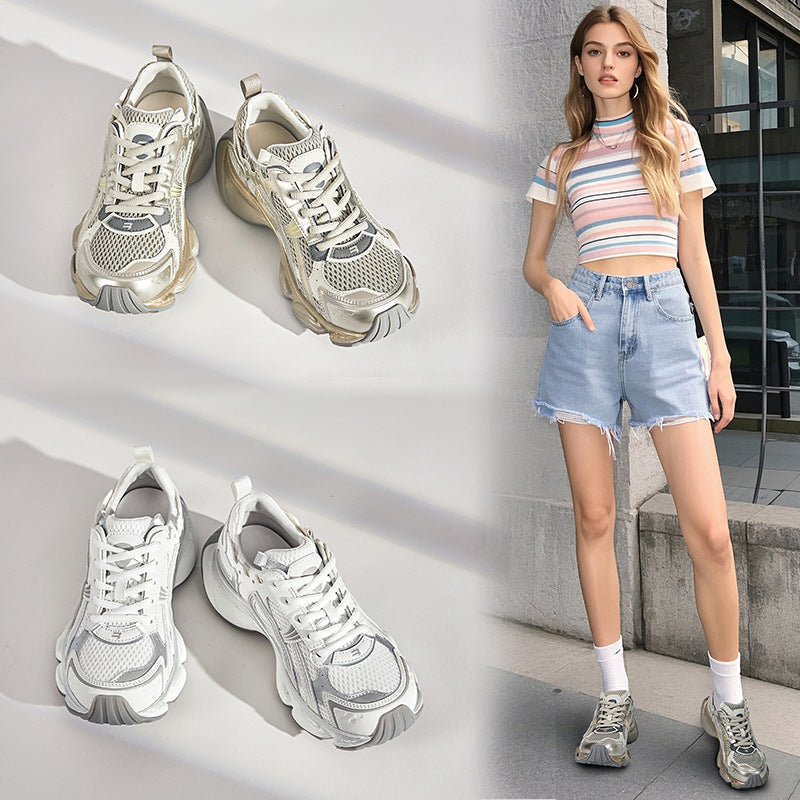 Women's Film Bottom Dad Spring Thick Outdoor Running Super Cool Sneakers