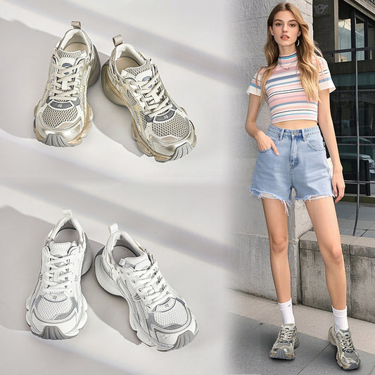 Women's Film Bottom Dad Spring Thick Outdoor Running Super Cool Sneakers