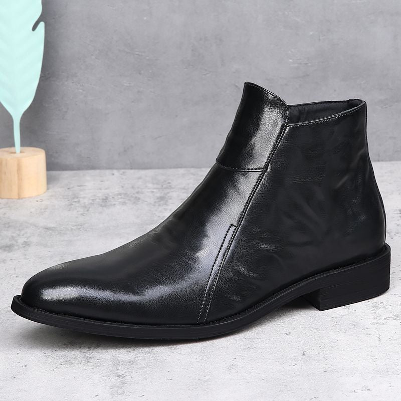 Men's High-grade Pointed Chelsea Winter Genuine England Boots