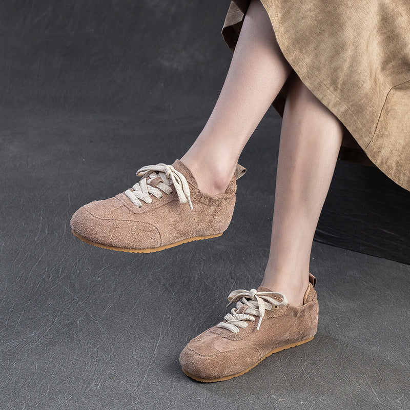 Women's Candy Color Comfortable Fried Street German Training Pumps First Layer Women's Casual Shoes