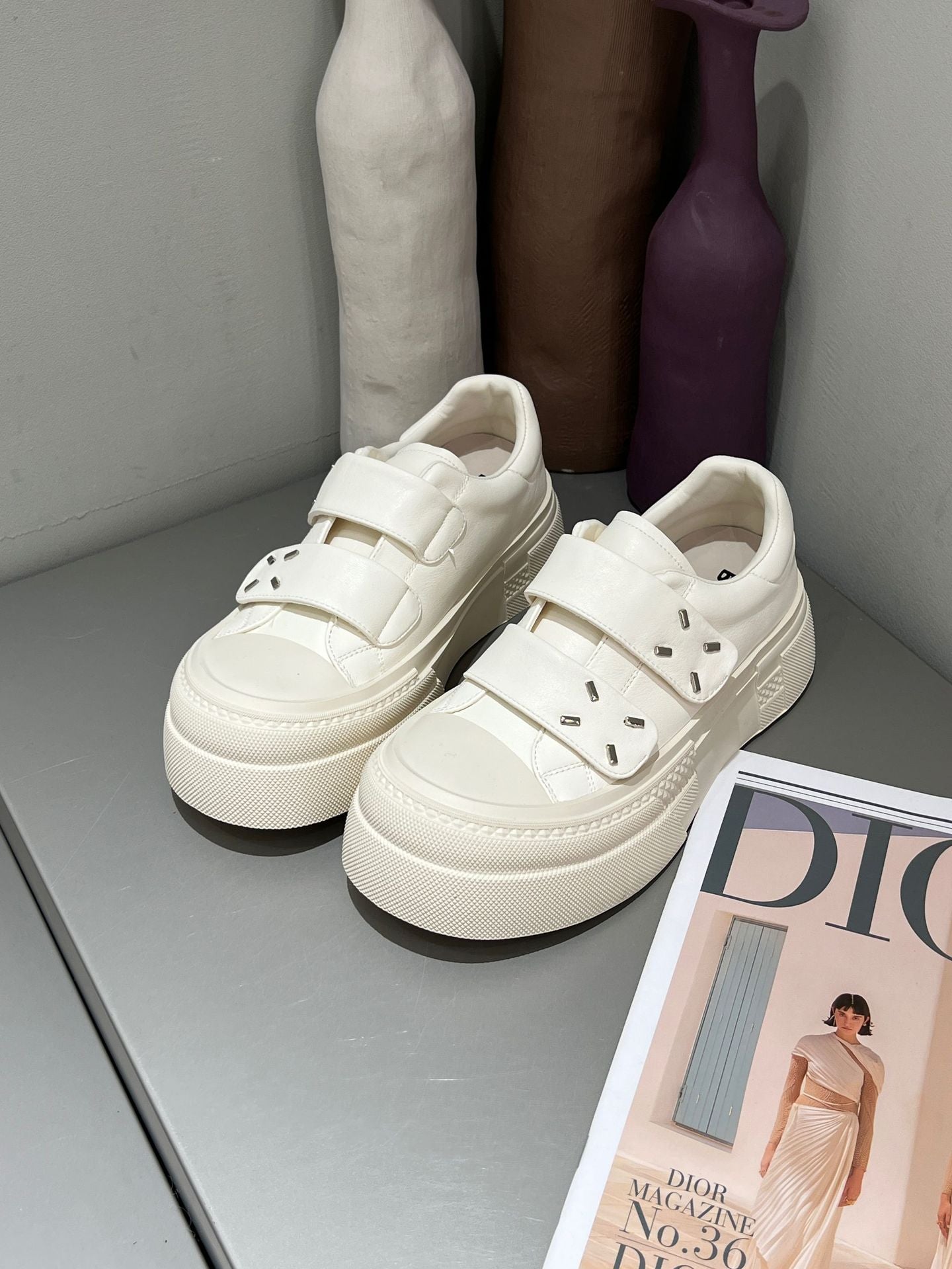 Women's Cute Big Head Biscuit Shape Spring Genuine Thick Sports Casual Shoes